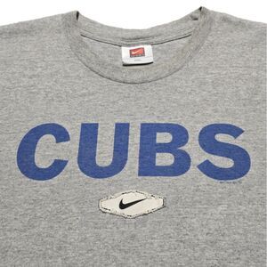 Y2K Nike Chicago Cubs MLB Baseball‎ T-Shirt Center Swoosh Men's 2XL